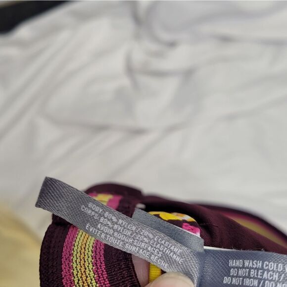 NEW AERIE floral triangle bikini top and ribbed high cut bottoms L - Picture 11 of 12